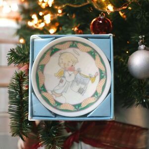 ENESCO‎ Precious Moments 'Rejoice O Earth' Angel Plate Ornament Vintage 1993
